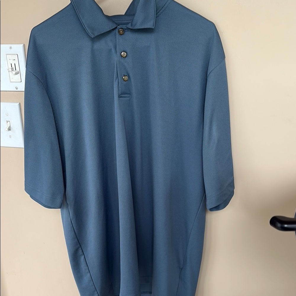 Pebble Beach Blue Polo Shirt Classic Short-Sleeve Design